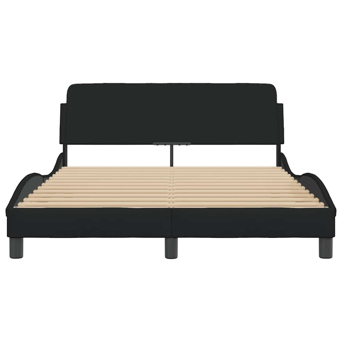 Cadru de pat, Dover, negru, 140x190 cm, textil WALTI
