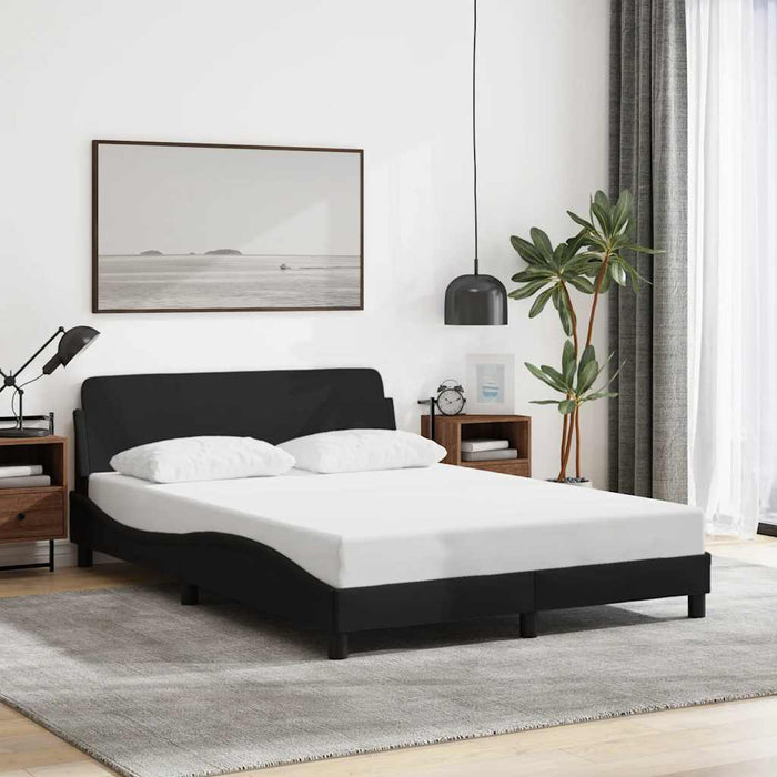 Cadru de pat, Dover, negru, 140x190 cm, textil WALTI