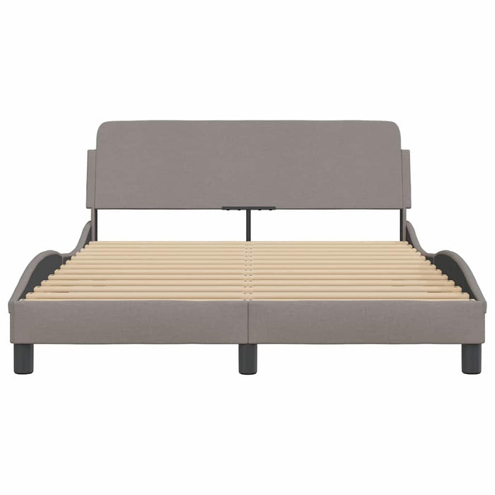 Cadru de pat, Dover, gri taupe, 140x190 cm, textil WALTI