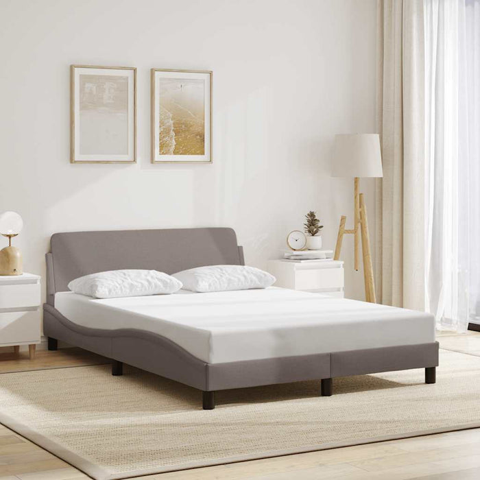 Cadru de pat, Dover, gri taupe, 140x190 cm, textil WALTI