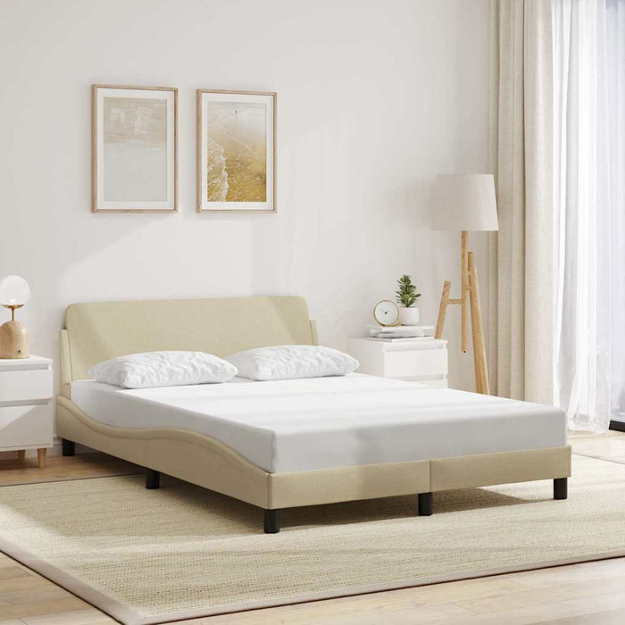 Cadru de pat, Dover, crem, 140x190 cm, textil WALTI