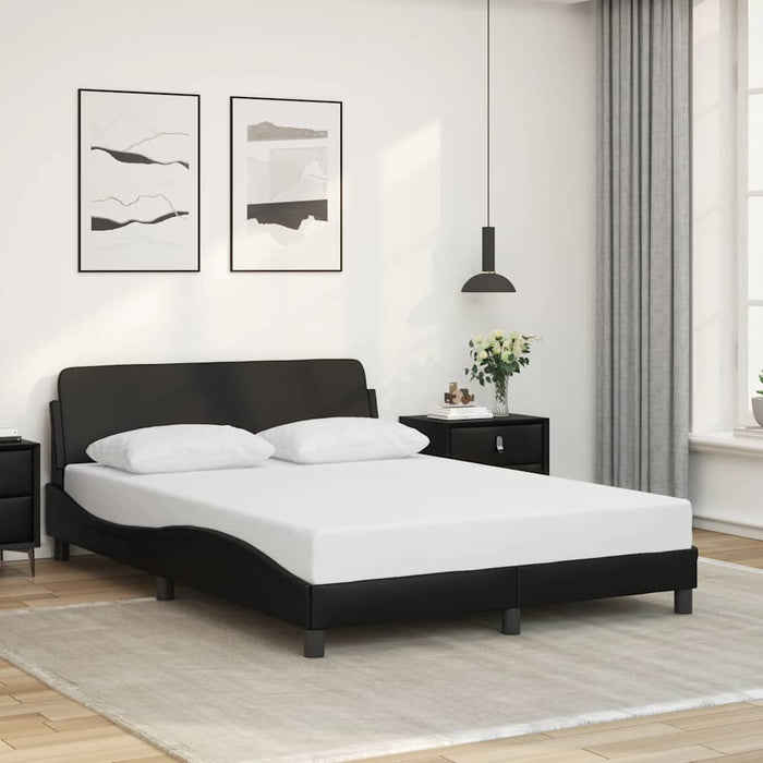 Cadru de pat, Dover, negru, 140x200 cm, piele ecologică WALTI