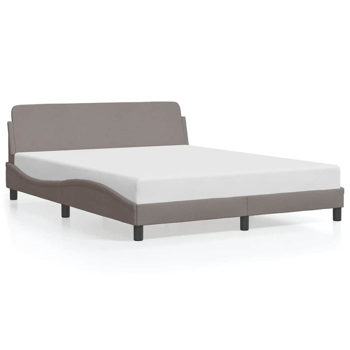 Cadru de pat, Dover, gri taupe, 160x200 cm, textil WALTI