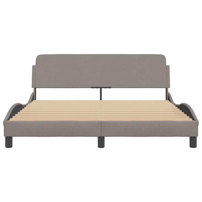 Cadru de pat, Dover, gri taupe, 160x200 cm, textil WALTI