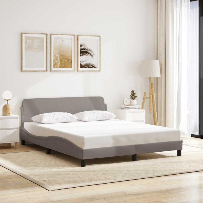Cadru de pat, Dover, gri taupe, 160x200 cm, textil WALTI