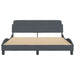 Cadru de pat fără saltea, gri închis, 160x200 cm, catifea - WALTI WALTI