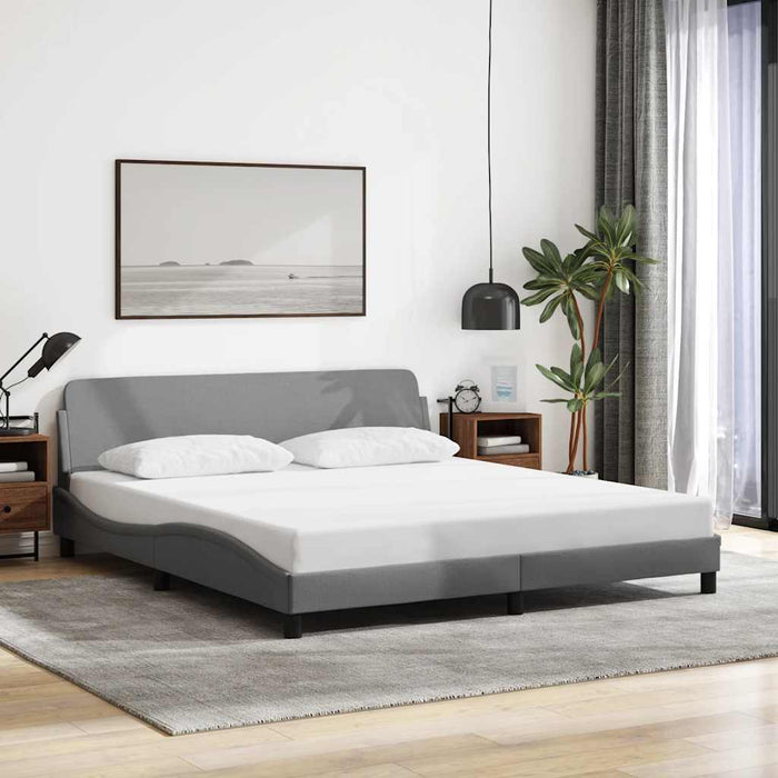 Cadru de pat, Dover, gri deschis, 180x200 cm, textil WALTI