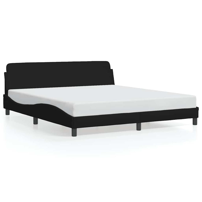 Cadru de pat, Dover, negru, 180x200 cm, textil WALTI