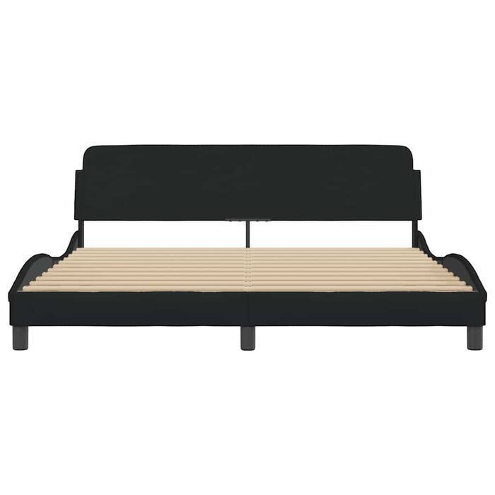 Cadru de pat, Dover, negru, 180x200 cm, textil WALTI