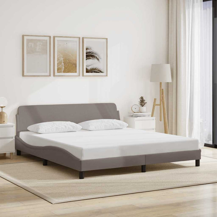 Cadru de pat, Dover, gri taupe, 180x200 cm, textil WALTI