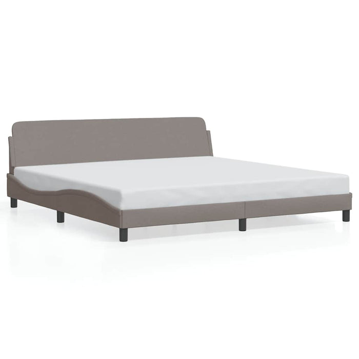 Cadru de pat, Dover, gri taupe, 200x200 cm, textil WALTI