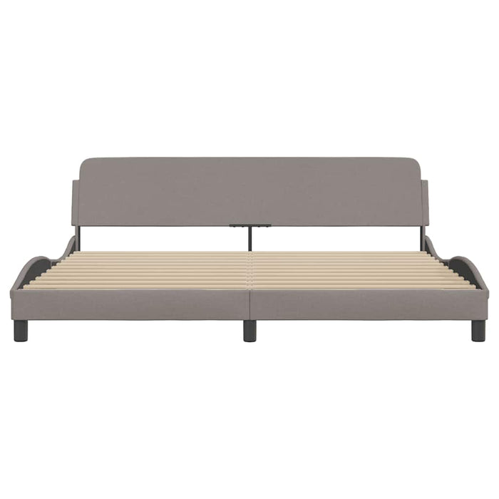 Cadru de pat, Dover, gri taupe, 200x200 cm, textil WALTI