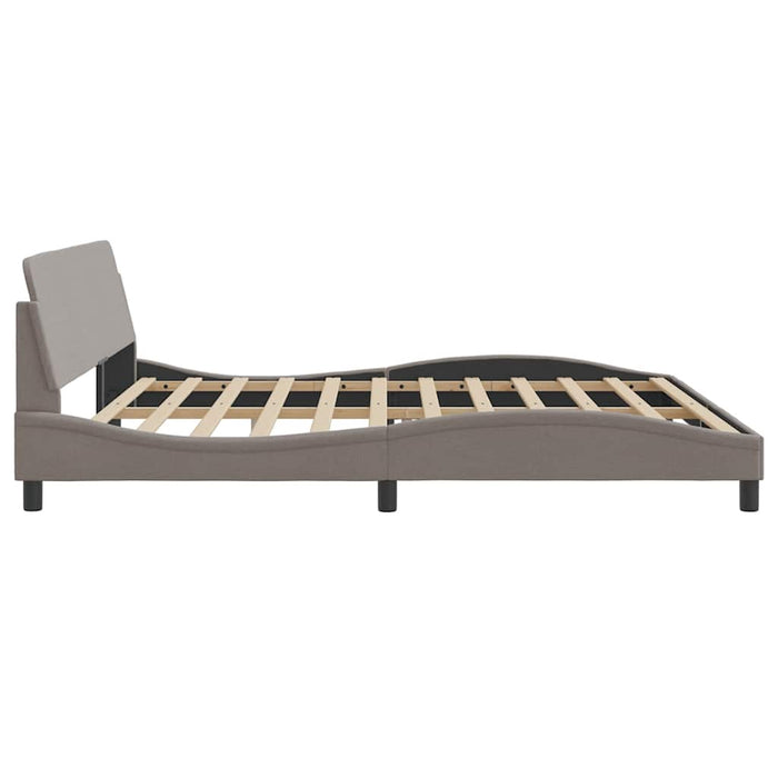 Cadru de pat, Dover, gri taupe, 200x200 cm, textil WALTI