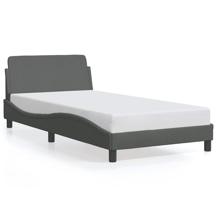 Cadru de pat, Dover, gri închis, 100x203 cm, textil WALTI