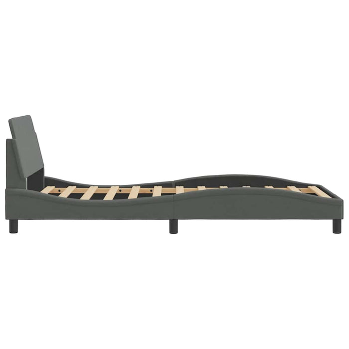 Cadru de pat, Dover, gri închis, 100x203 cm, textil WALTI