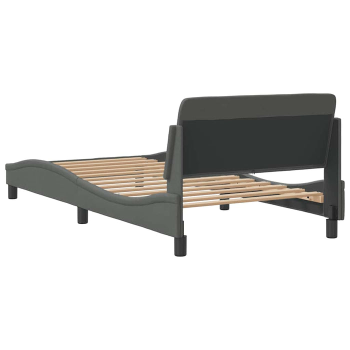 Cadru de pat, Dover, gri închis, 100x203 cm, textil WALTI