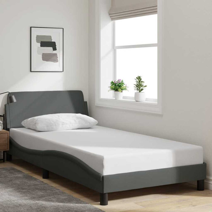 Cadru de pat, Dover, gri închis, 100x203 cm, textil WALTI