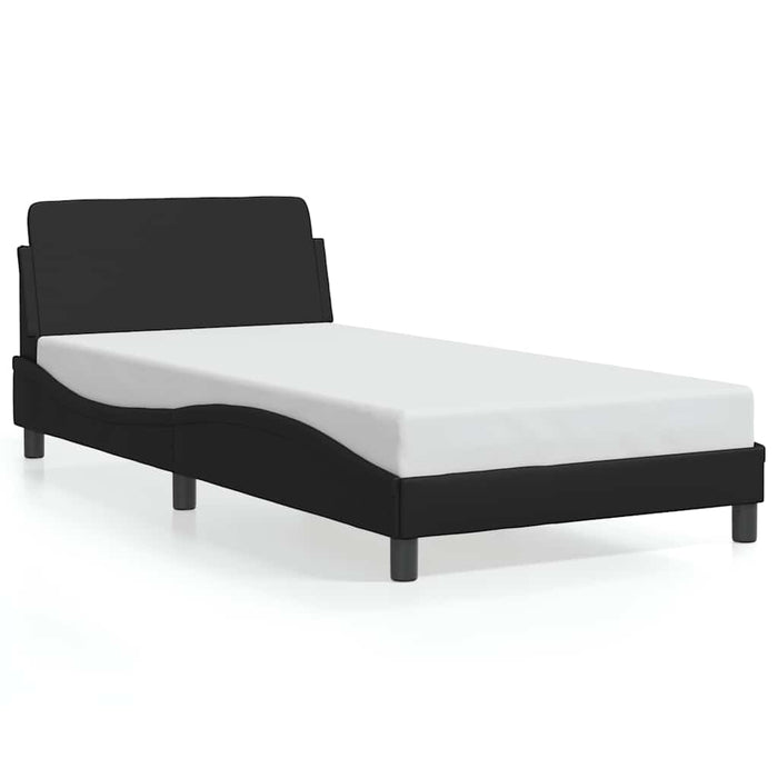 Cadru de pat, Dover, negru, 100x203cm, piele ecologică WALTI