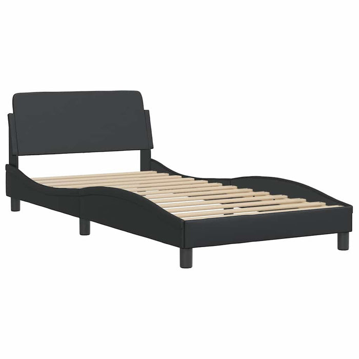 Cadru de pat, Dover, negru, 100x203cm, piele ecologică WALTI