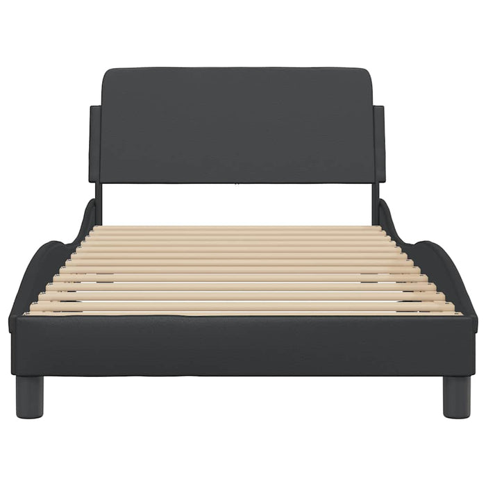Cadru de pat, Dover, negru, 100x203cm, piele ecologică WALTI