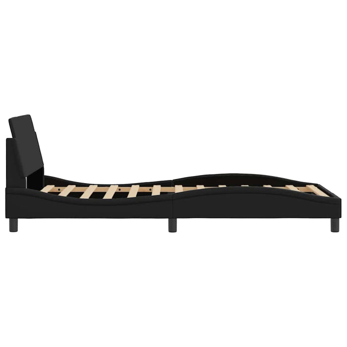 Cadru de pat, Dover, negru, 100x203cm, piele ecologică WALTI