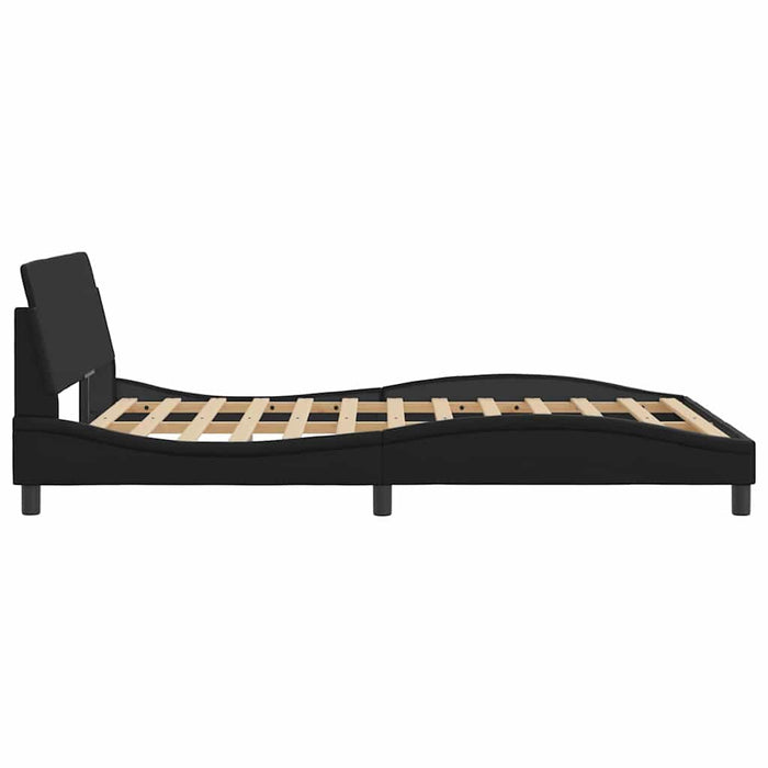 Cadru de pat, Dover, negru, 137x190 cm, piele artificială WALTI