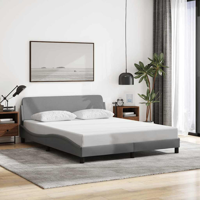 Cadru de pat, Dover, gri deschis, 152x203 cm, textil WALTI