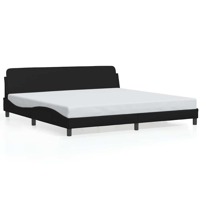 Cadru de pat, Dover, negru, 193x203 cm, piele eco - WALTI WALTI