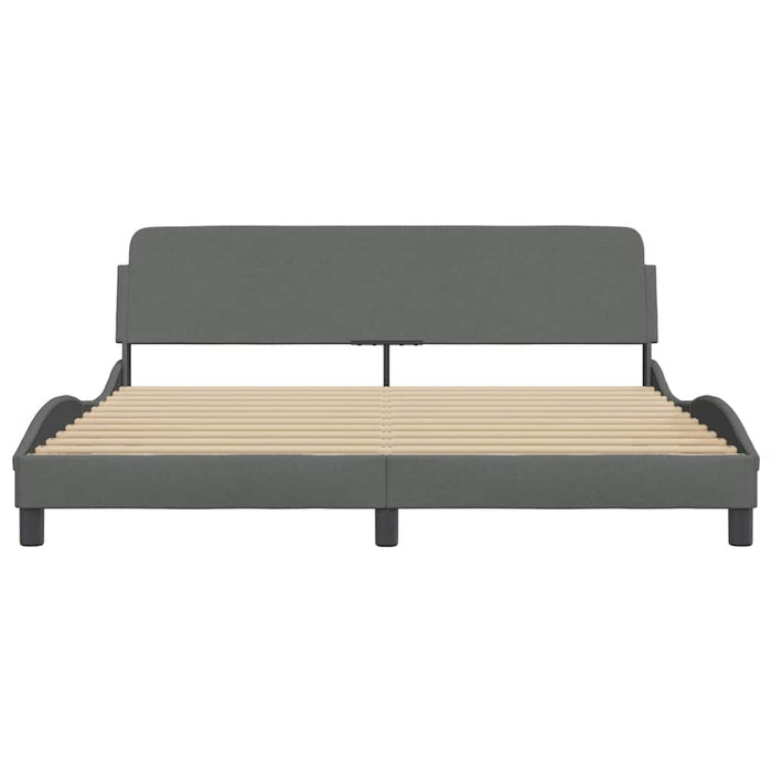 Cadru de pat, Dover, gri închis, 183x213 cm, textil WALTI