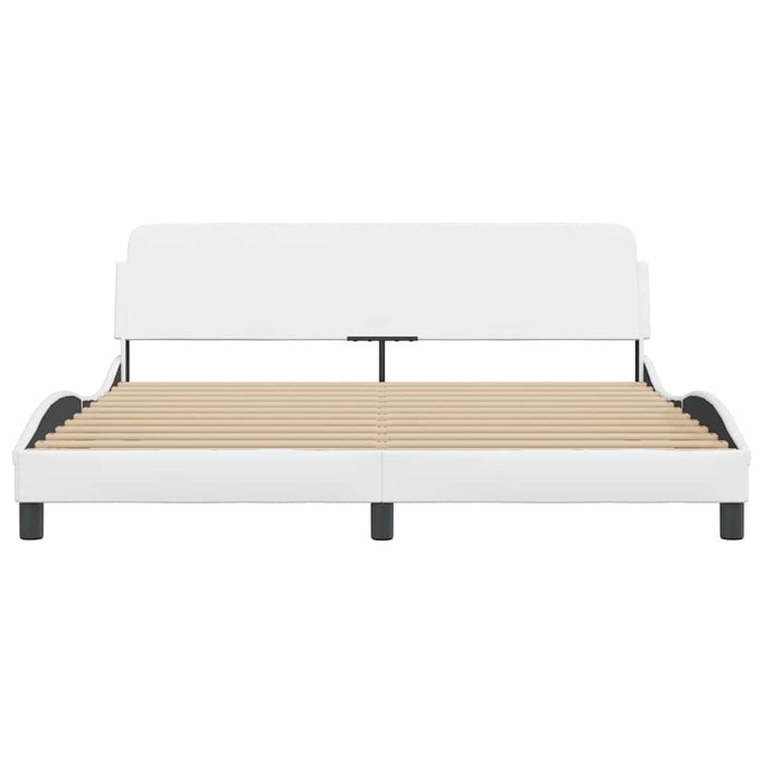 Cadru de pat, Dover, alb, 183x213 cm, piele artificială - WALTI WALTI