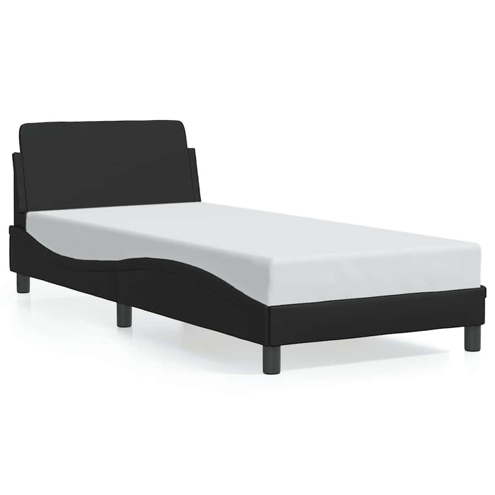 Cadru de pat Dover negru 90x190 cm piele ecologică WALTI