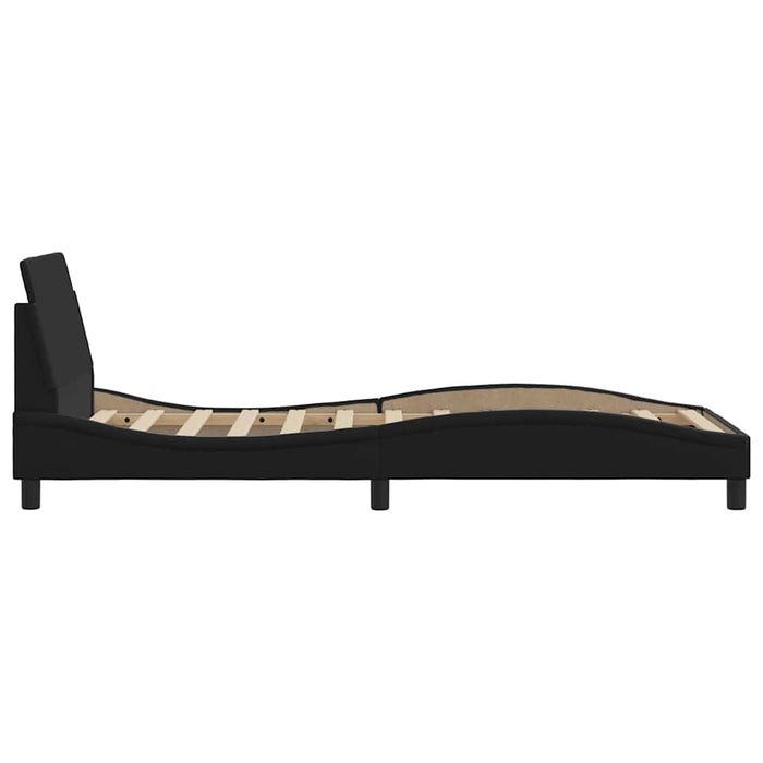 Cadru de pat Dover negru 90x190 cm piele ecologică WALTI