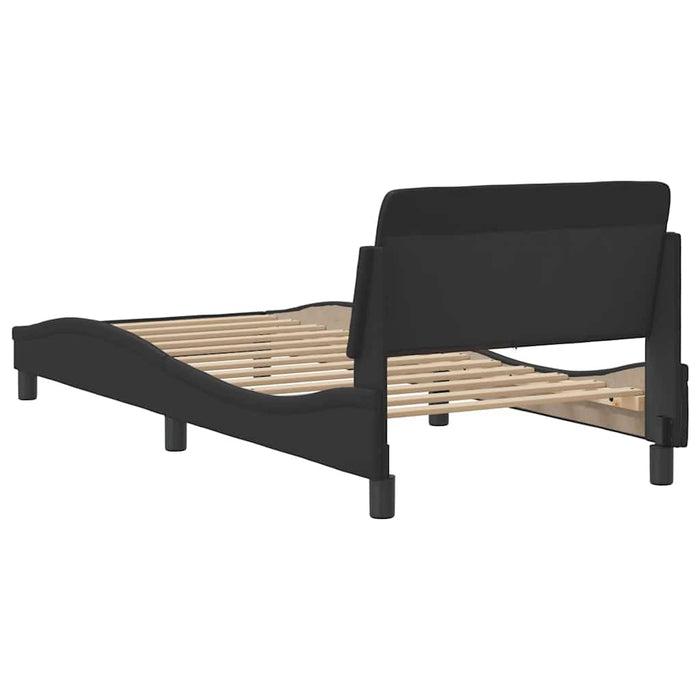 Cadru de pat Dover negru 90x190 cm piele ecologică WALTI