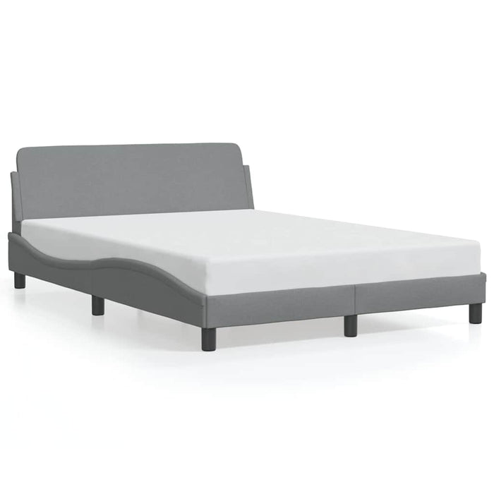 Cadru de pat Dover gri deschis 135x190 cm, material textil - WALTI WALTI