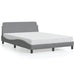 Cadru de pat Dover gri deschis 135x190 cm, material textil - WALTI WALTI