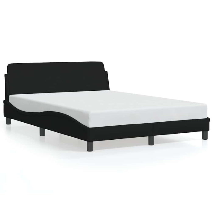 Cadru de pat Dover negru 135x190 cm, material textil WALTI