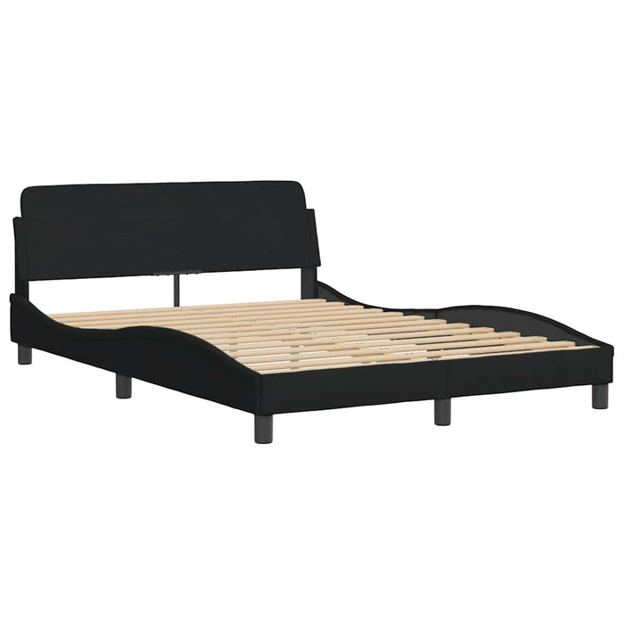 Cadru de pat Dover negru 135x190 cm, material textil WALTI