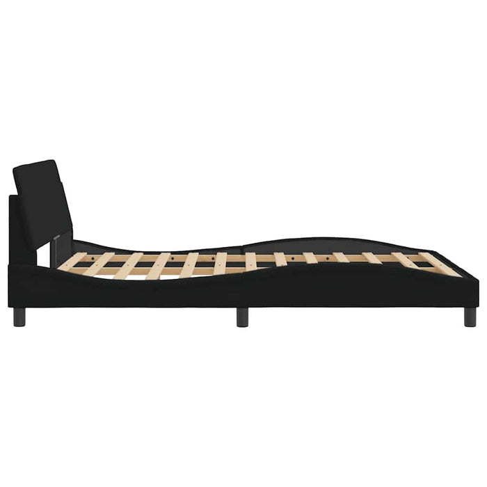 Cadru de pat Dover negru 135x190 cm, material textil WALTI