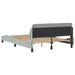 Cadru de pat Dover gri deschis 135x190 cm catifea - WALTI WALTI