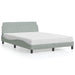 Cadru de pat Dover gri deschis 135x190 cm catifea - WALTI WALTI