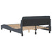 Cadru de pat Dover gri închis 135x190 cm catifea - WALTI WALTI