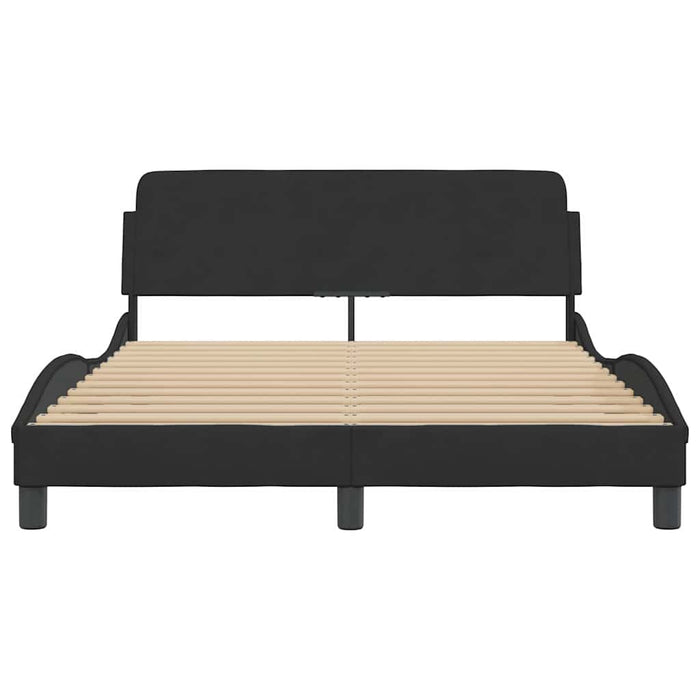 Cadru de pat Dover negru 135x190 cm catifea - WALTI WALTI