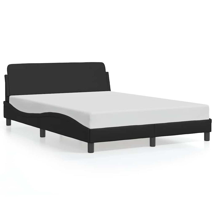 Cadru de pat Dover negru 135x190 cm piele ecologică - WALTI WALTI