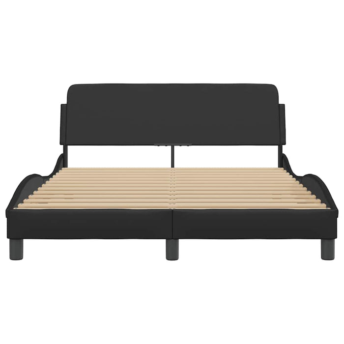 Cadru de pat Dover negru 135x190 cm piele ecologică - WALTI WALTI