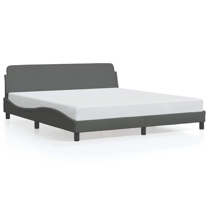 Cadru de pat Dover gri închis, 180x200 cm, material textil - WALTI WALTI