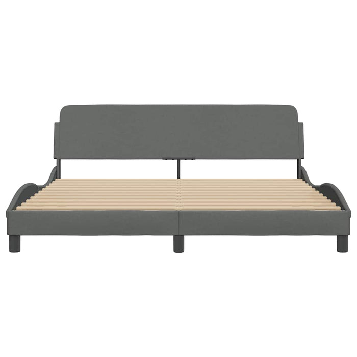 Cadru de pat Dover gri închis, 180x200 cm, material textil - WALTI WALTI