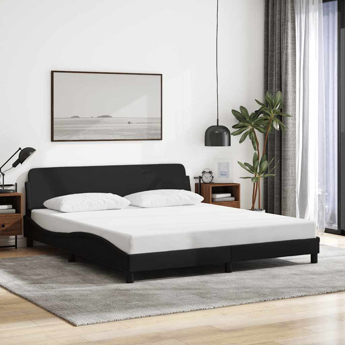 Cadru de pat Dover negru, 180x200 cm, material textil - WALTI WALTI