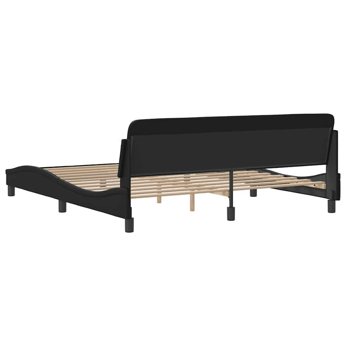 Cadru de pat Dover negru 180x200 cm piele ecologică - WALTI WALTI