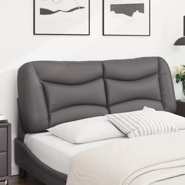 Pernă pentru tăblie pat, Hvar, gri, 140 cm, piele artificială WALTI