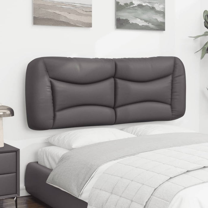 Pernă pentru tăblie pat, Hvar, gri, 140 cm, piele artificială WALTI